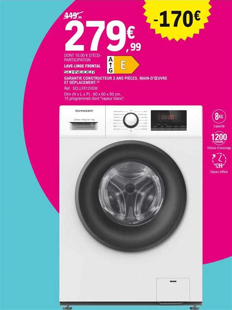 lave linge leclerc promo.